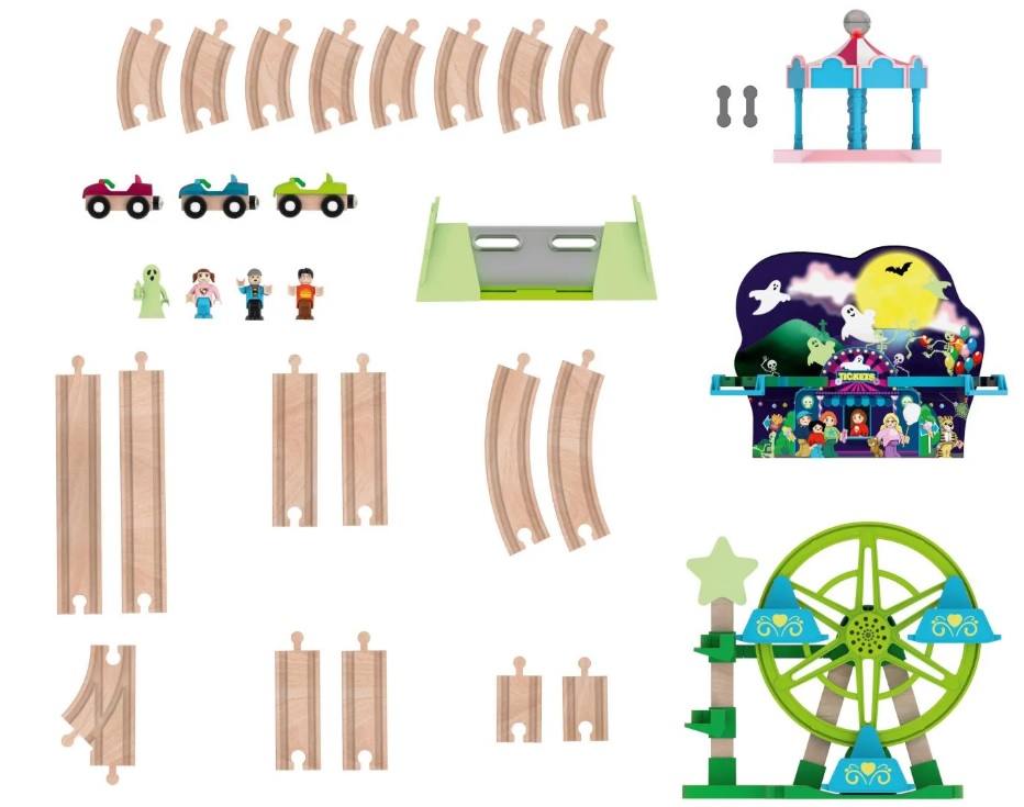 KidLand Drevená železnica Zábavný park 4